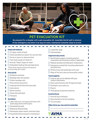 Pet evacuation kit checklist