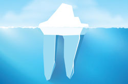 Illustration: Tooth iceberg