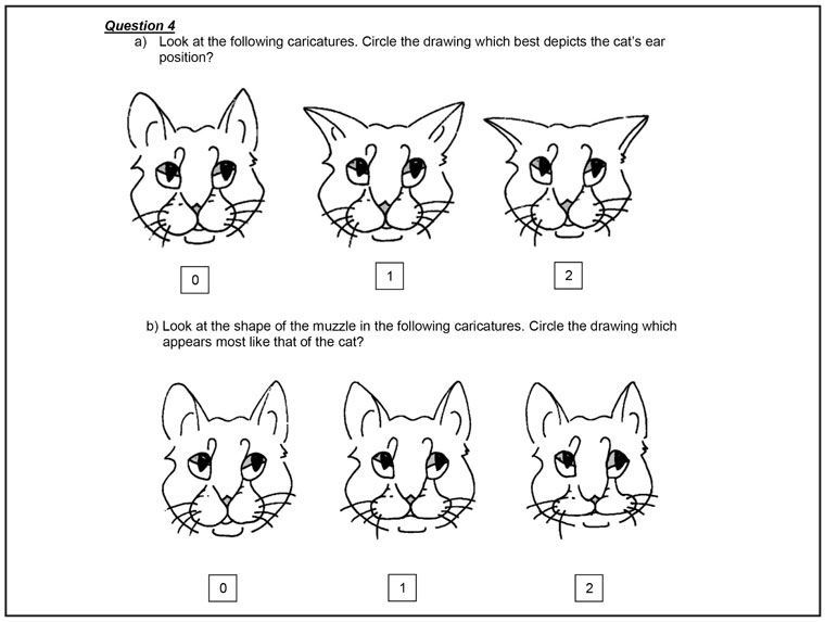 Question 4 of the Glasgow Feline Composite Measure Pain Scale