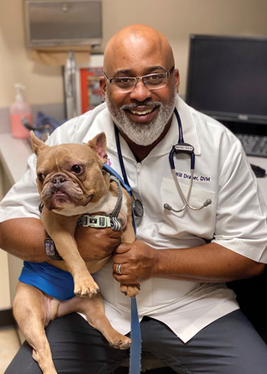 Dr. Draper with canine patient