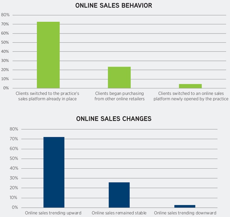 Charts: Online Sales Behavior and Online Sales Changes