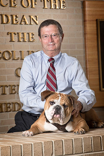 Dr. Hoblet and canine companion