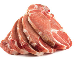 Stack of pork chops
