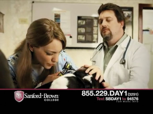 Sanford-Brown College commercial screen shot