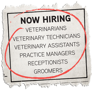 Help Wanted sign: Now Hiring...